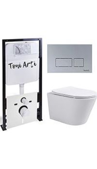 Комплект TONI ARTI TA-01 + Forli с сиденьем с микролифтом, с клавишей Noche TA-0040