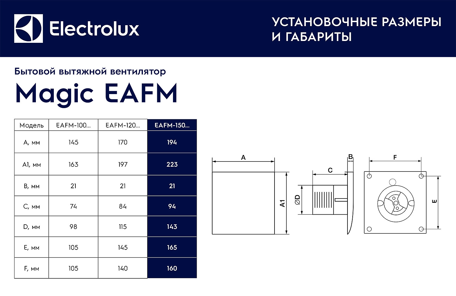 Вентилятор вытяжной ELECTROLUX Magic EAFM-150 обратный клапан фото7
